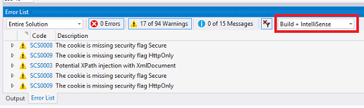 Security Code Scan as a Visual Studio extension
